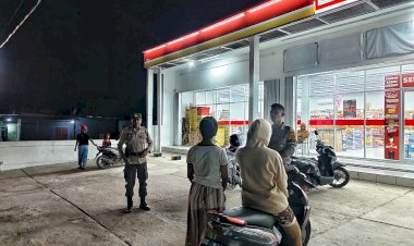 Patroli Malam Personel Rote Timur Untuk Jaga Kamtibmas Tetap Kondusif