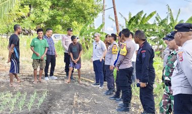Anggota Komisi III DPR RI  Melakukan Peninjauan Lahan P2B Bhabinkamtbmas Polsek Rote Barat