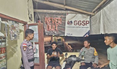 Patroli Malam Personel Polsek Rote Barat Laut, Upaya Mencegah Potensi Kriminalitas