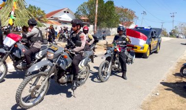 Polres Rote Ndao Turut Meriahkan Karnaval Pembangunan Menyambut HUT Kemerdekaan RI ke 80