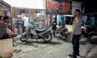 Patroli Malam Polsek Rote Barat Laut Jaga Kamtibmas Tetap Kondusif