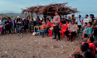 Polsek Pantaibaru Sukses Jaga Keamanan Pertandingan Sepakbola Greder Cup