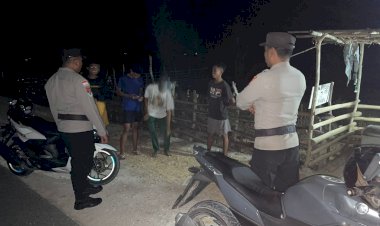 Patroli Malam Polsek Rote Tengah  Tingkatkan  Keamanan dan Kenyamanan Masyarakat