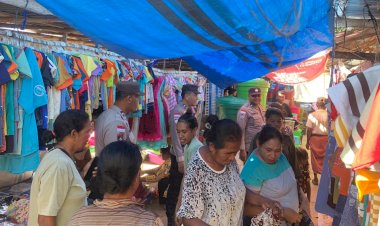 Pengamanan Pada Pasar Olafulihaa, Upaya Polsek Panbar Jamin Keamanan Masyarakat