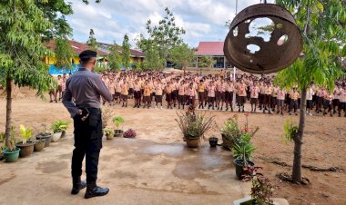 Cara Unik Polsek Pantaibaru Lakukan Edukasi Kamtibmas di Lingkungan Sekolah