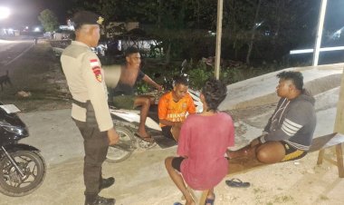 Polsek Pantaibaru Gencar Patroli Malam Dengan Pendekatan Dialogis