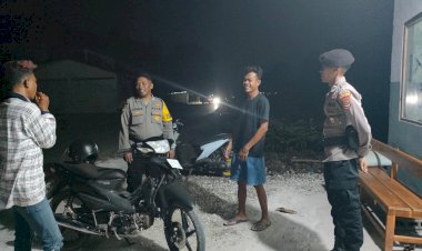 Patroli Malam Personel Polsek RBL Jamin Kenyamanan Masyarakat