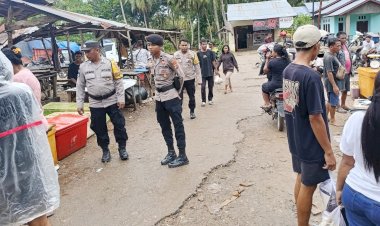Polsek RBL Lakukan Patroli dan Pengamanan Pada Pasar Busalangga, Wujud Polri Untuk Masyarakat