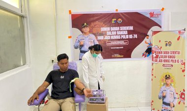 Kegiatan Donor Darah Jelang Hut Humas Ke-74, Wujud Polri Untuk Masyarakat