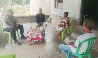 Sambangi Warga, Bhabinkamtibmas Ajak Warga Jaga Kamtibmas Kondusif