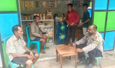 Bhabinkamtibmas Polsek Pantaibaru Gelar Patroli Dialogis Untuk  Jaga Keamanan