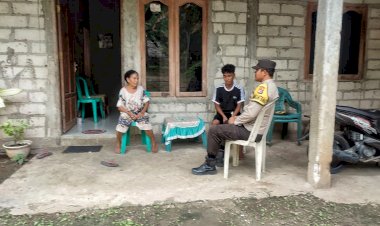 Sambangi Warga Binaan, Bhabinkamtibmas Polsek RBD Ajak Untuk Jaga Keamanan Lingkungan