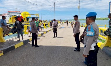 Polsek Pantaibaru Maksimalkan Pengamanan Pada Pelabuhan Pantaibaru