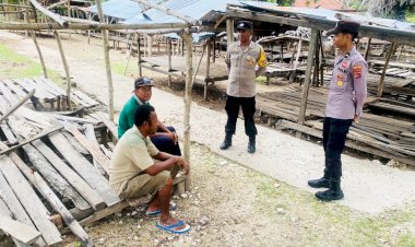 Patroli Dialogis Personel Polsek RBD, Ajak Warga Jaga Kamtibmas