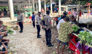 Polsek Rote Tengah Tingkatkan Pengamanan Pada Pasar Siomeda