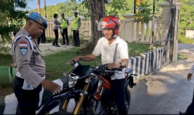 Pastikan  Kelengkapan Kendaraan, Propam Polres Rote Ndao Tingkatkan Gartiplin