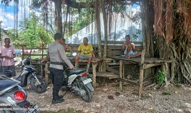Patroli Dialogis Personel Polsek Rote Barat Laut, Upaya Ciptakan Kamtibmas Tetap Kondusif