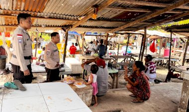 Polsek Rote Barat Laut Lakukan Pengamanan Pada Pasar Busalangga
