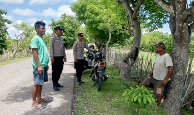 Personel Polsek Rote Barat Daya Intensifkan Patroli Dialogis Jalin Kemitraan Dengan Masyarakat