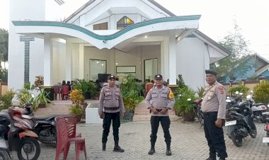 Polsek Rote Barat Laut Lakukan Pengamanan Ibadah Perayaan Natal
