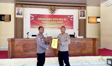 Sosialisasi DIPA RKA KL Polres Rote Ndao di Hadiri PJU dan Kapolsek Jajaran