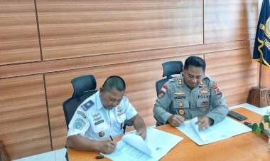 Kapolres Rote Ndao  Teken MoU Pengamanan Obvit Bandara D.C Saudale