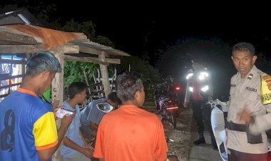 Polsek Rote Tengah Lakukan Patroli Malam Jaga Keamanan Masyarakat
