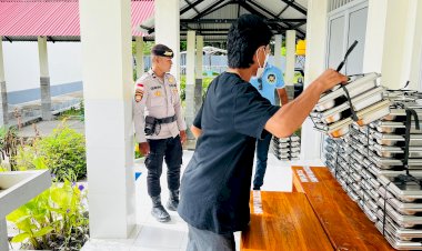 Polsek Rote Barat Lakukan Monitoring Distribusi MBG Bagi Siswa