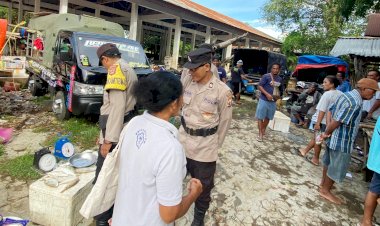 K2YD Polsek Rote Tengah di Pasar Siomeda, Langkah Proaktif Jaga Kamtibmas Tetap Kondusif