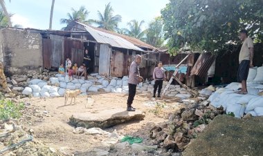 Sejumlah Rumah di Kelurahan Namodale Mengalami Kerusakan Akibat Robohnya Tanggul Penahan Gelombang