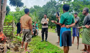 Bersama Warga Binaan, Bhabinkamtibmas Polsek Rote Barat Laut  Ciptakan Kamtibmas  Kondusif