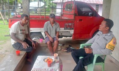 Sambangi Warga Binaan, Bhabinkamtibmas Polsek Rote Barat Laut Dengar Asprirasi Warga