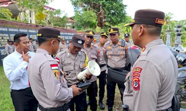 Pemeriksaan Kendaraan Operasional Bhabinkamtibmas  Oleh Kapolres Rote Ndao