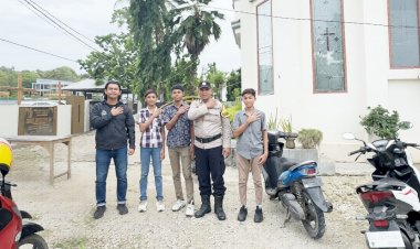 Pastikan Ibadah Minggu Berjalan Aman, Polsek Lobalain Lakukan Pengamanan dan Patroli Dialogis