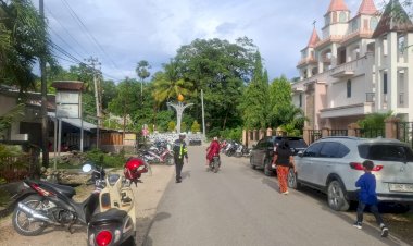 Sat Lantas Polres Rote Ndao Ciptakan Kamseltibcarlantas Saat Kebaktian Minggu