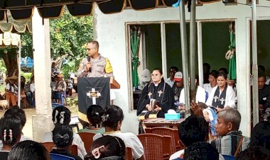 Kapolsek Rote Barat : Melalui Tenda Duka Kami Turut Berbela Sungkawa dan Sampaikan Pesan Pesan Kamtibmas