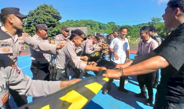 Antisipasi Demo Anarkis, Polres Rote  Ndao Masifkan Latihan Dalmas