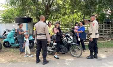 Patroli Pencegaham Aksi Premanisme Polsek Rote Tengah  di Desa Siomeda