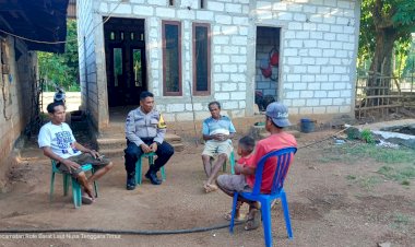 Kapolsek Rote Barat Laut : Kegiatan Sambang Bhabinkamtibmas Merupakan Upaya Polri Pastikan Kenyamanan Masyarakat