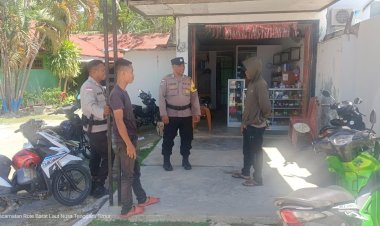 Patroli Dialogis Personel Polsek Rote Barat Laut  Untuk Jaga Kamtibmas Tetap Kondusif
