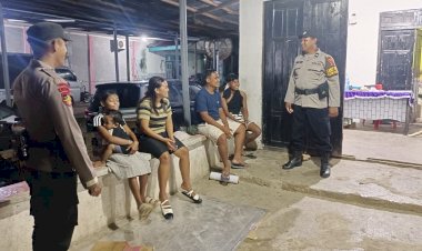 Patroli Malam Polsek Pantaibaru, Wujud Nyata Hadirnya Polri Jaga Kamtibmas Tetap Kondusif