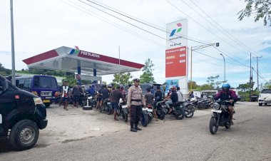 Diskresi Polsek Rote Barat Laut, Pastikan Keamanan di Area SPBU Longgo