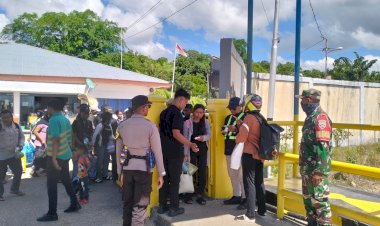 Sinergitas Pengamanan Polsek Pantaibaru dan Koramil  Jamin Keamanan Mobilitas Masyarakat di Pelabuhan Pantaibaru
