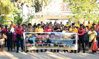 Polda NTT Gelar Bhakti Sosial di Wisata Pantai Lasiana, Wujudkan Gerakan ASRI Bersama Masyarakat