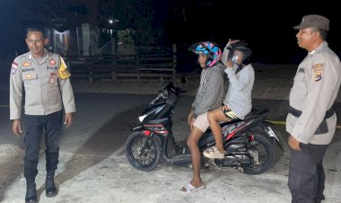 Patroli Malam Polsek Rote Tengah, Cegah Kejahatan Jalanan