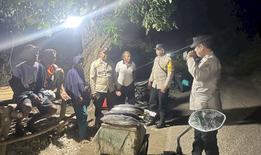 Jaga Kamtibmas Tetap Kondusif, Polsek Rote Barat Daya Intensifkan Patroli Malam
