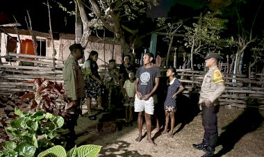 Jaga Kenyamanan Masyarakat, Polsek Rote Barat Daya Intensifkan Patroli Malam