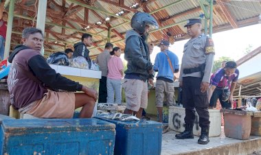 Pengamanan di Pasar Olafulihaa, Polsek Pantaibaru Pastikan Keamanan Masyarakat