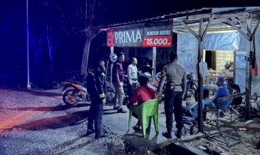 Patroli Malam Polsek Pantaibaru Wujudkan Rasa Aman Bagi Masyarakat