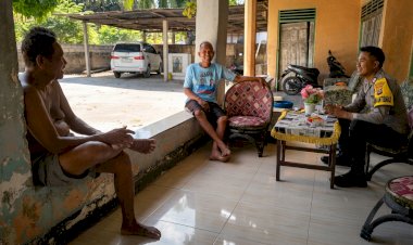 Melalui Kegiatan Preemtif Kepolisian, Bhabinkamtibmas Polsek Pantaibaru Pastikan Kamtibmas Tetap Kondusif
